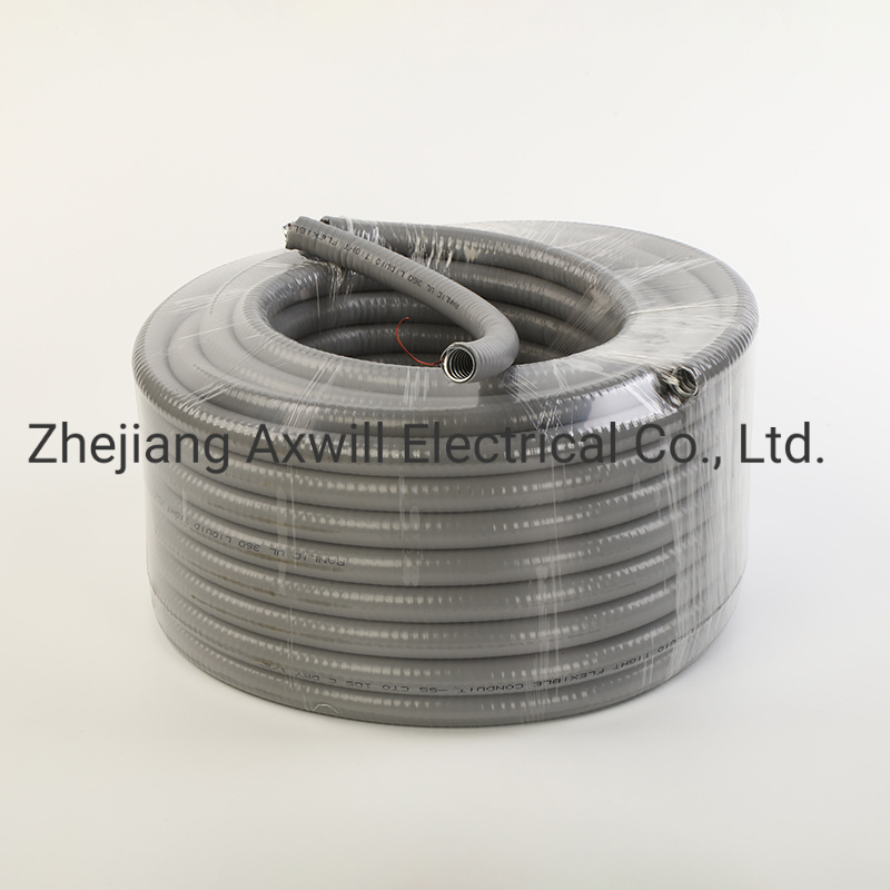 UL Listed Liquid Tight Flexible Conduit Grey Thermoplastic Compond Coated
